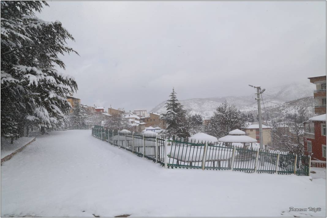 Konya’nın karla kaplı ilçesinden kartpostallık kareler 9